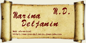 Marina Deljanin vizit kartica